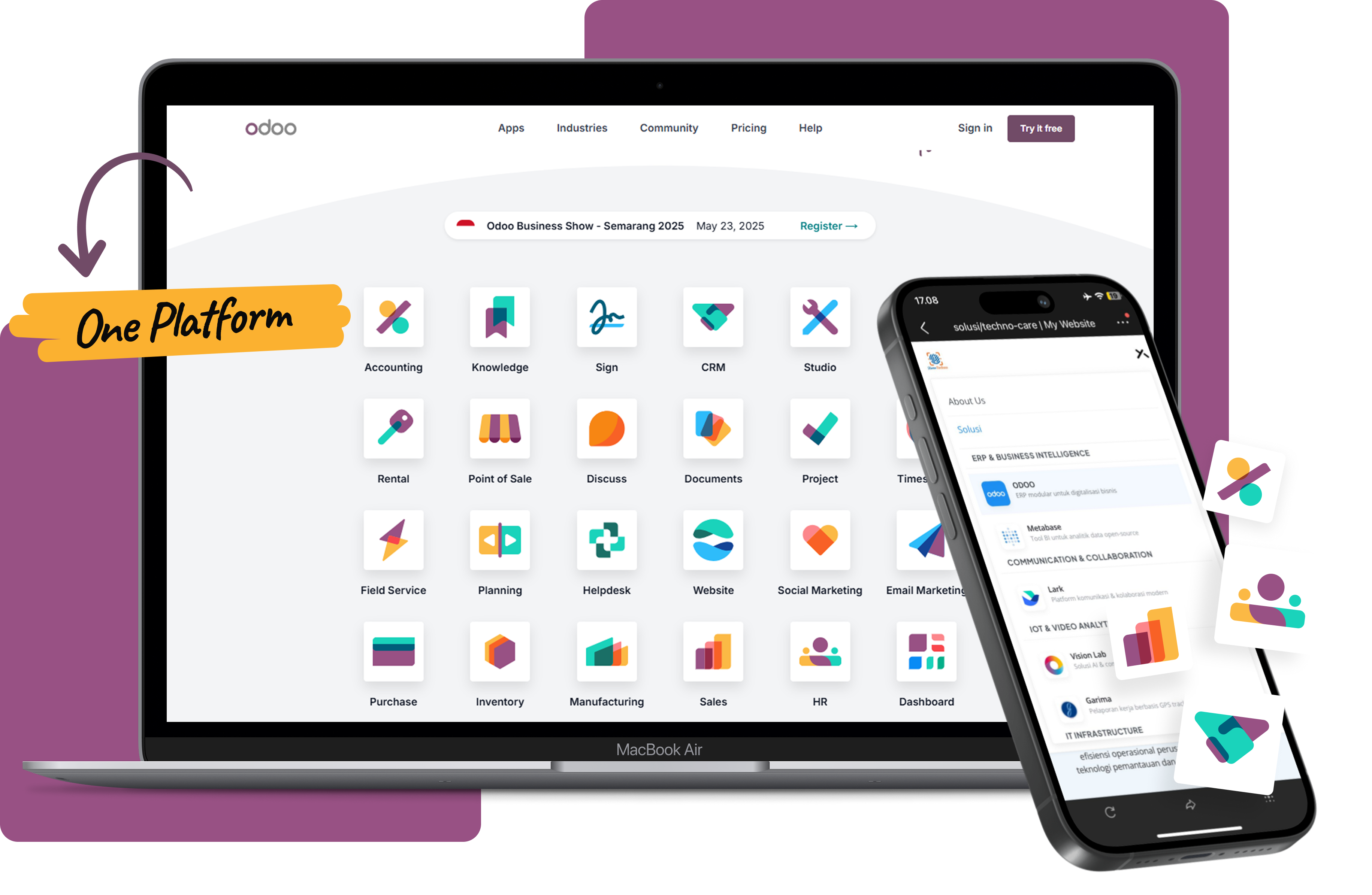 Odoo Platform Mockup